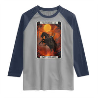 Headless Horseman Raglan Shirt Where Is My Head Gothic Tarot Gift - Wonder Print Shop