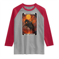 Headless Horseman Raglan Shirt Where Is My Head Gothic Tarot Gift - Wonder Print Shop