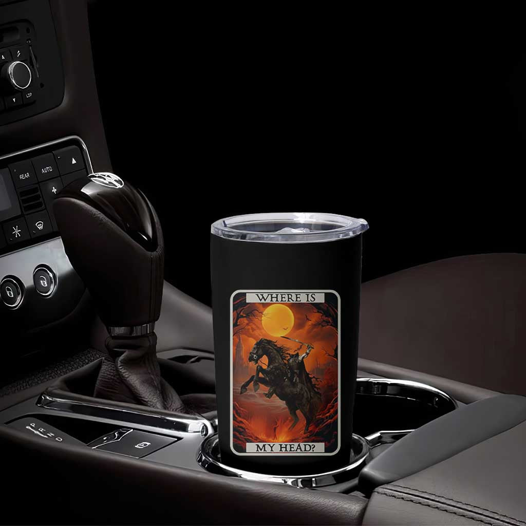 Headless Horseman Tumbler Cup Where Is My Head Gothic Tarot Gift