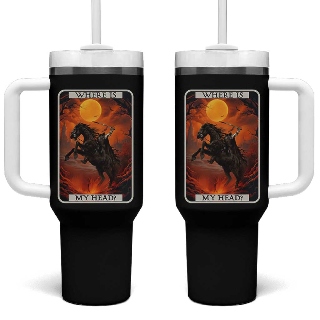 Headless Horseman Tumbler With Handle Where Is My Head Gothic Tarot Gift