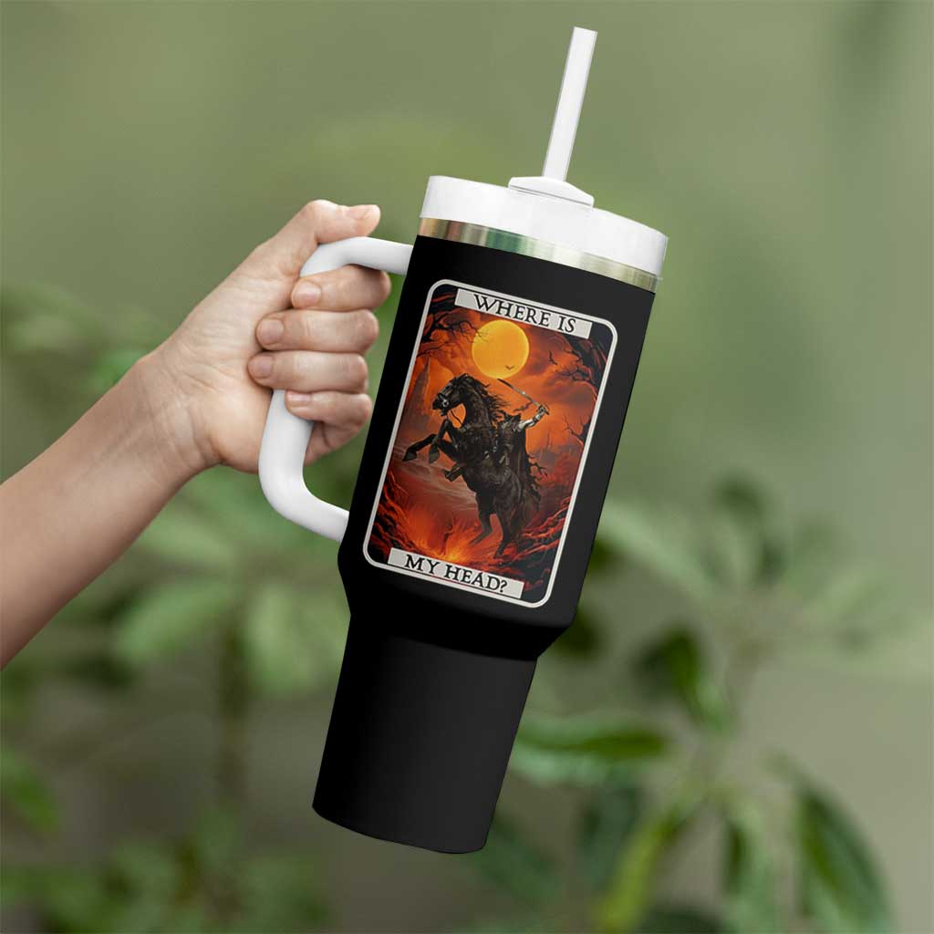 Headless Horseman Tumbler With Handle Where Is My Head Gothic Tarot Gift