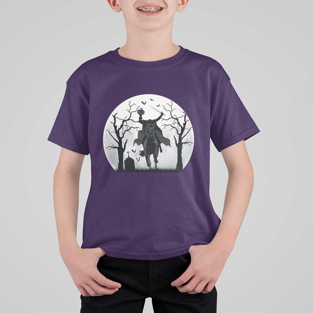 Headless Horseman T Shirt For Kid Gothic Horror Halloween Gift - Wonder Print Shop