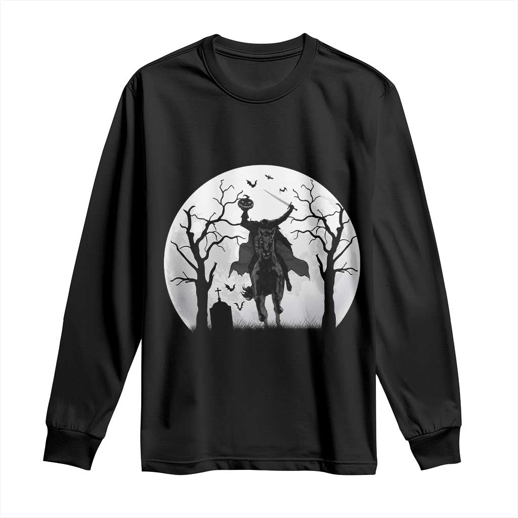 Headless Horseman Long Sleeve Shirt Gothic Horror Halloween Gift - Wonder Print Shop