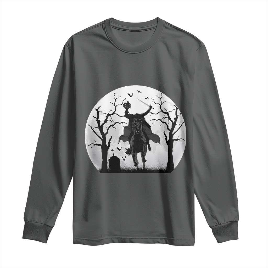 Headless Horseman Long Sleeve Shirt Gothic Horror Halloween Gift - Wonder Print Shop
