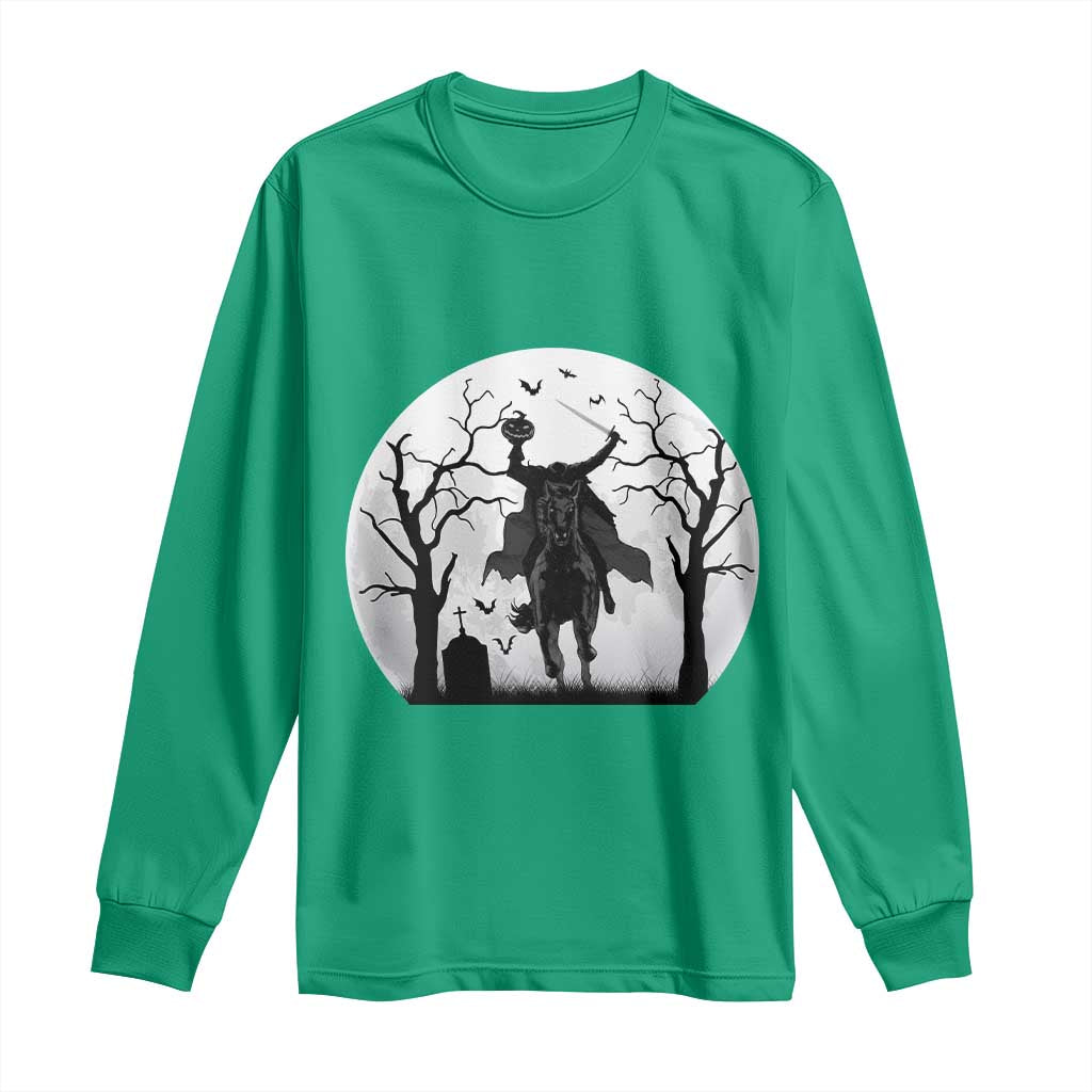 Headless Horseman Long Sleeve Shirt Gothic Horror Halloween Gift - Wonder Print Shop