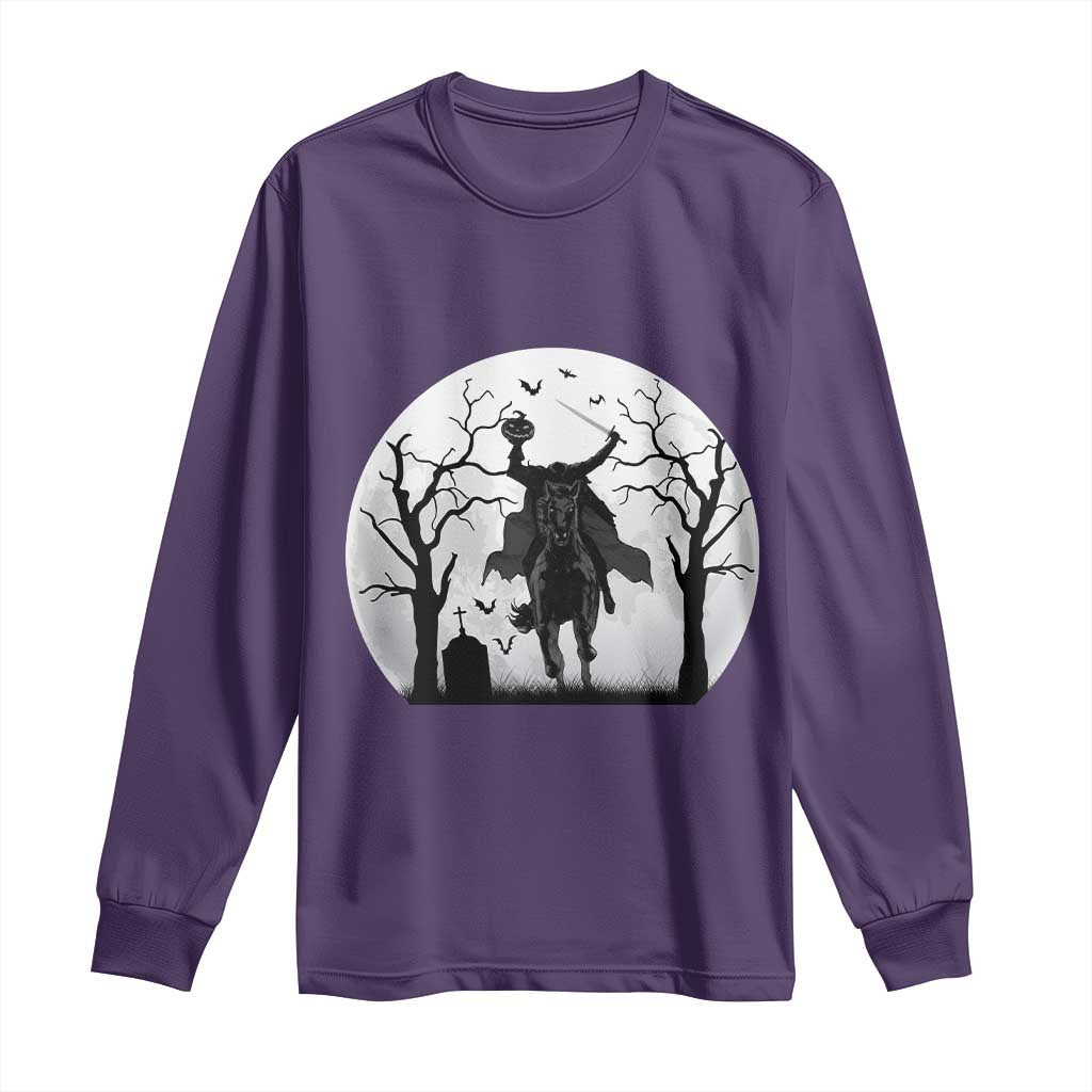 Headless Horseman Long Sleeve Shirt Gothic Horror Halloween Gift - Wonder Print Shop