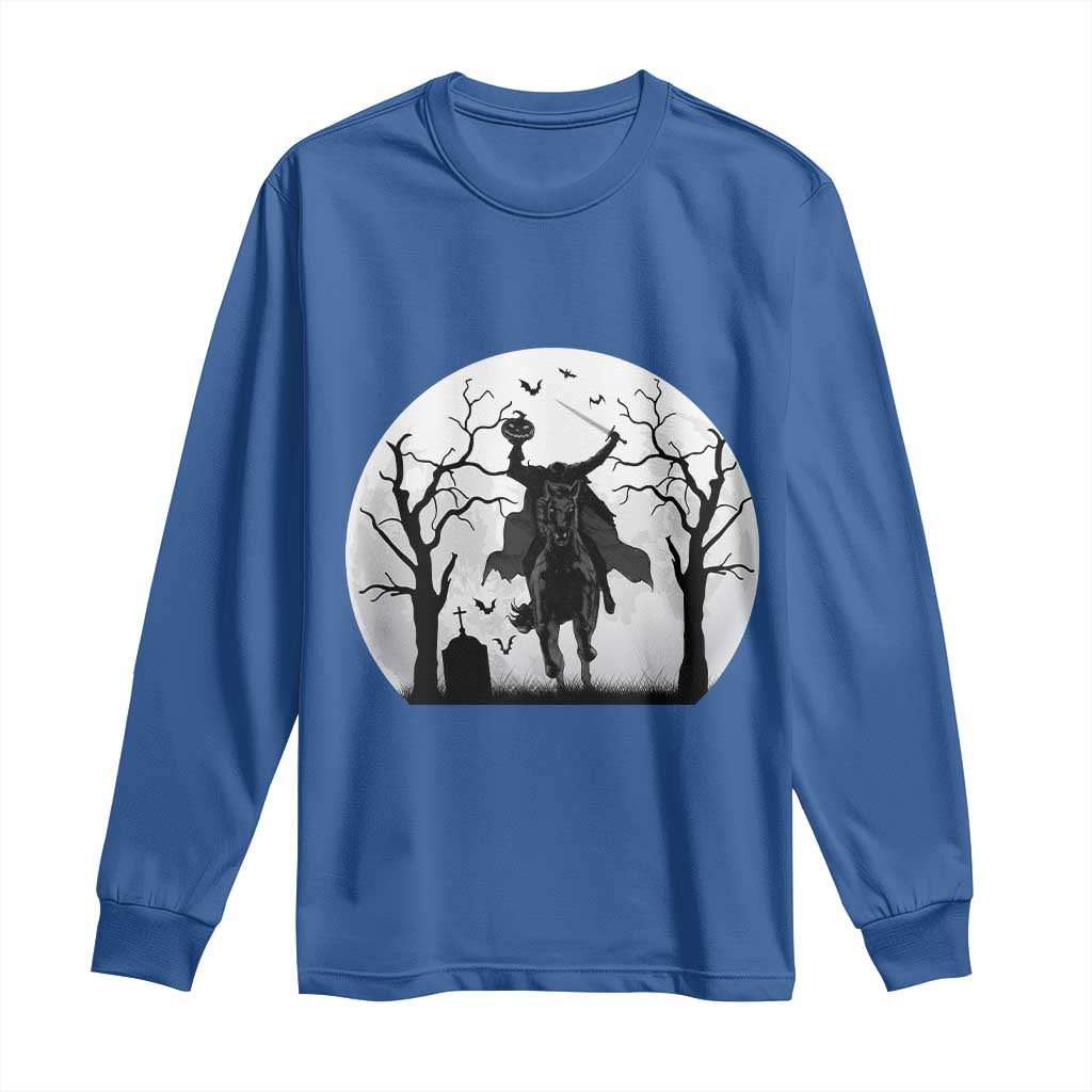 Headless Horseman Long Sleeve Shirt Gothic Horror Halloween Gift - Wonder Print Shop