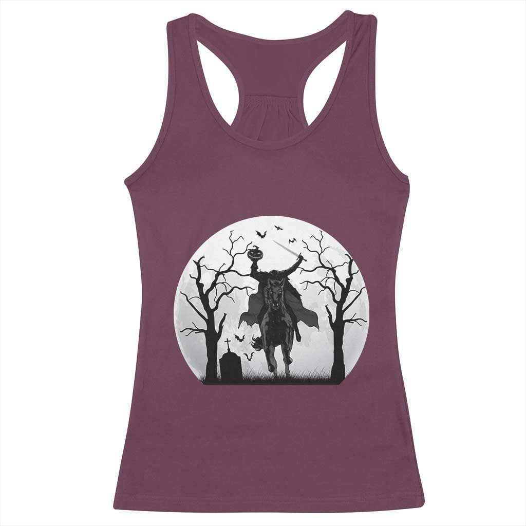 Headless Horseman Racerback Tank Top Gothic Horror Halloween Gift - Wonder Print Shop