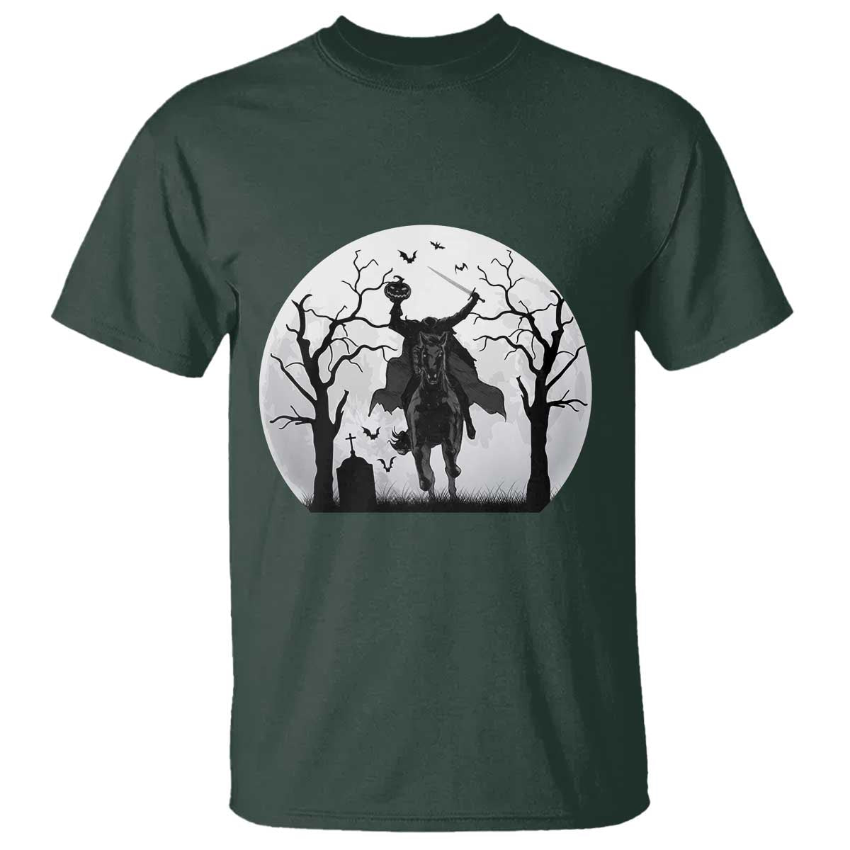 Headless Horseman T Shirt Gothic Horror Halloween Gift - Wonder Print Shop