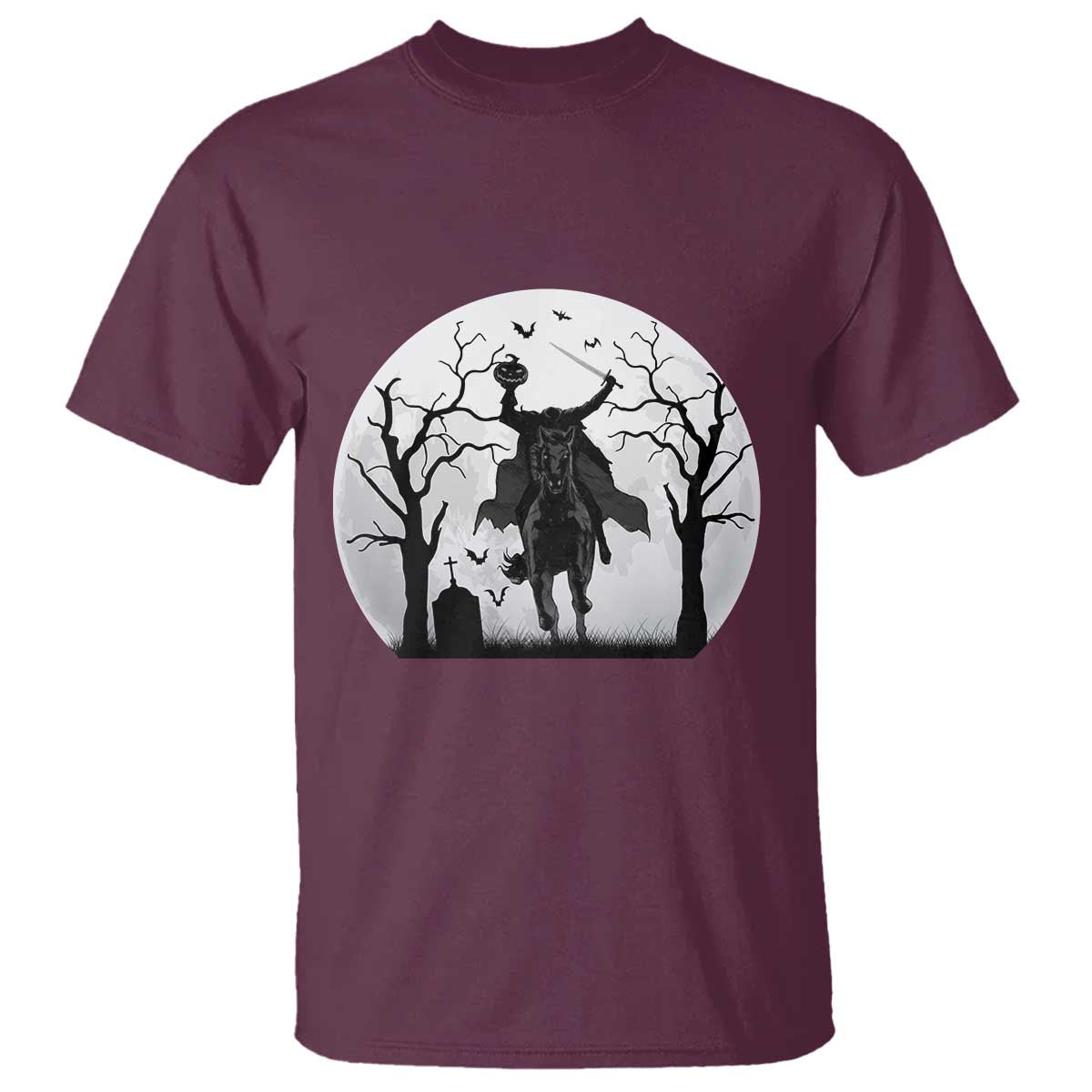 Headless Horseman T Shirt Gothic Horror Halloween Gift - Wonder Print Shop