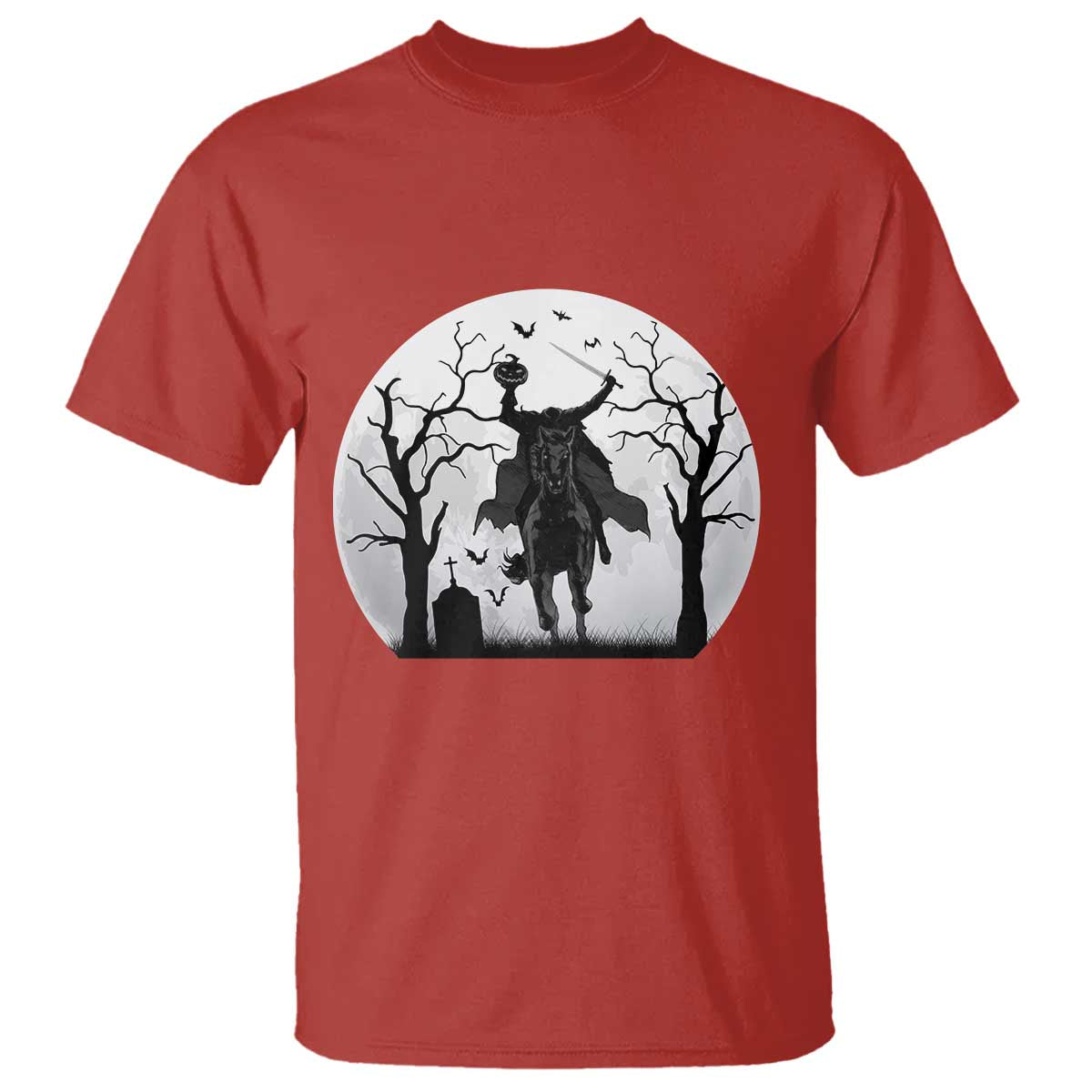 Headless Horseman T Shirt Gothic Horror Halloween Gift - Wonder Print Shop