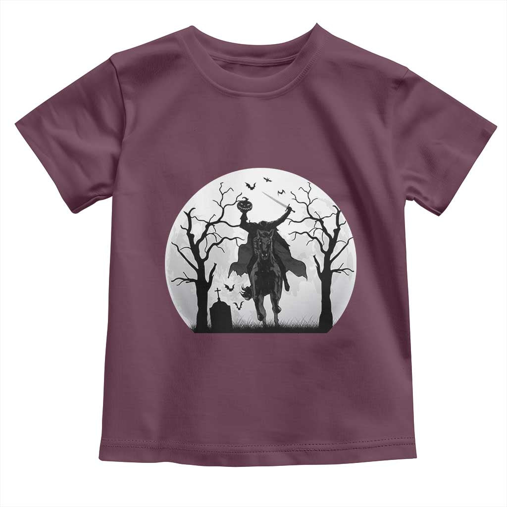 Headless Horseman Toddler T Shirt Gothic Horror Halloween Gift - Wonder Print Shop