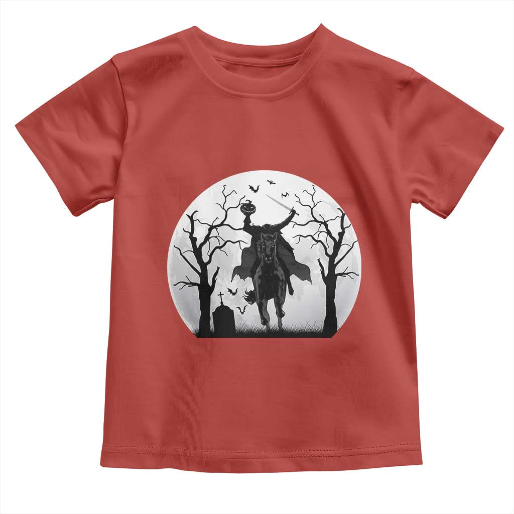 Headless Horseman Toddler T Shirt Gothic Horror Halloween Gift - Wonder Print Shop