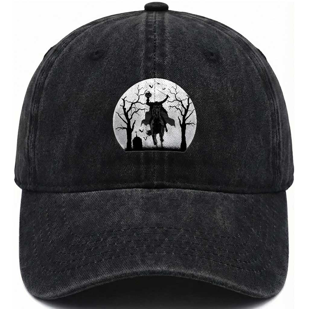 Headless Horseman Washed Cotton Baseball Cap Gothic Horror Halloween Gift