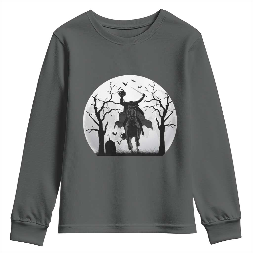 Headless Horseman Youth Sweatshirt Gothic Horror Halloween Gift - Wonder Print Shop