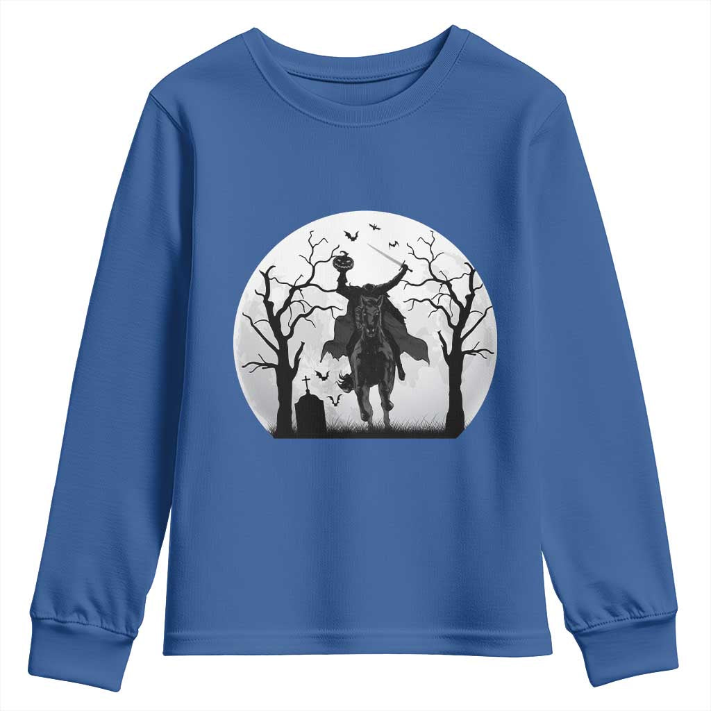 Headless Horseman Youth Sweatshirt Gothic Horror Halloween Gift - Wonder Print Shop