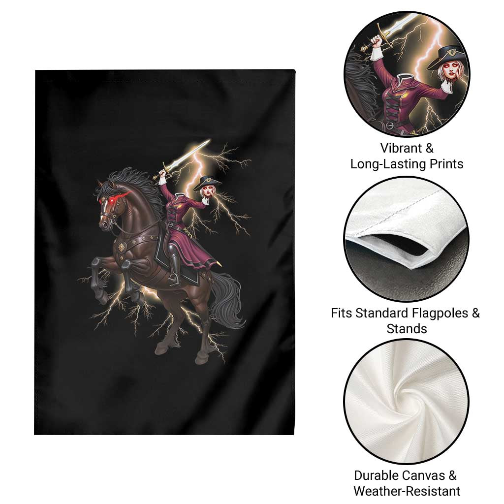 Dullahan Headless Horsewoman Garden Flag Gothic Monster Girl Gift - Wonder Print Shop