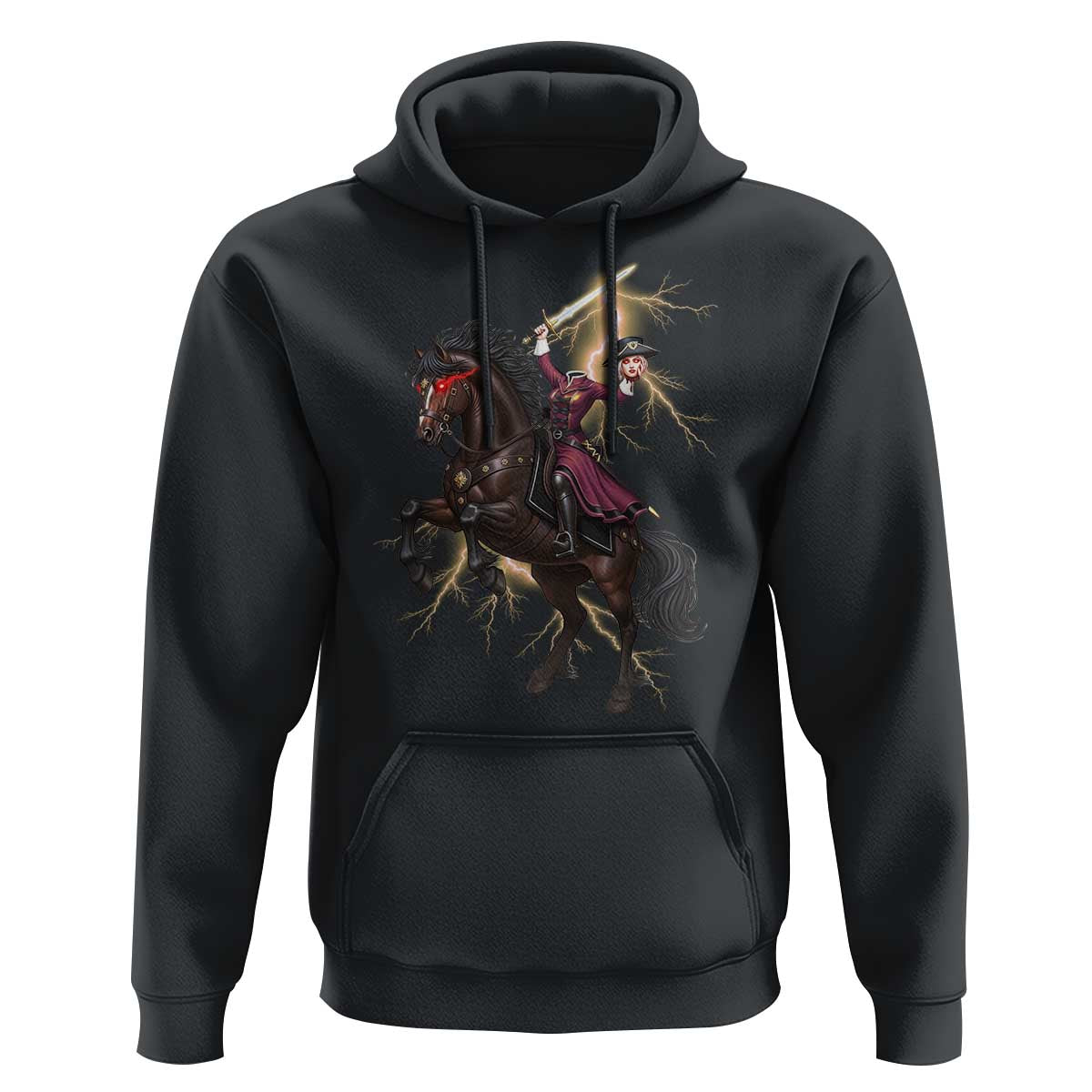 Dullahan Headless Horsewoman Hoodie Gothic Monster Girl Gift - Wonder Print Shop