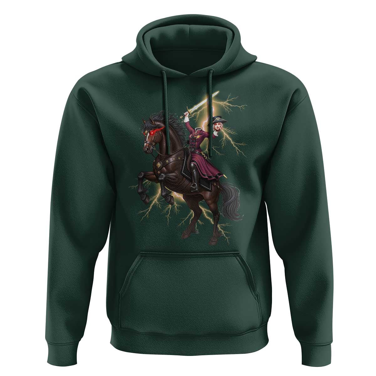 Dullahan Headless Horsewoman Hoodie Gothic Monster Girl Gift - Wonder Print Shop