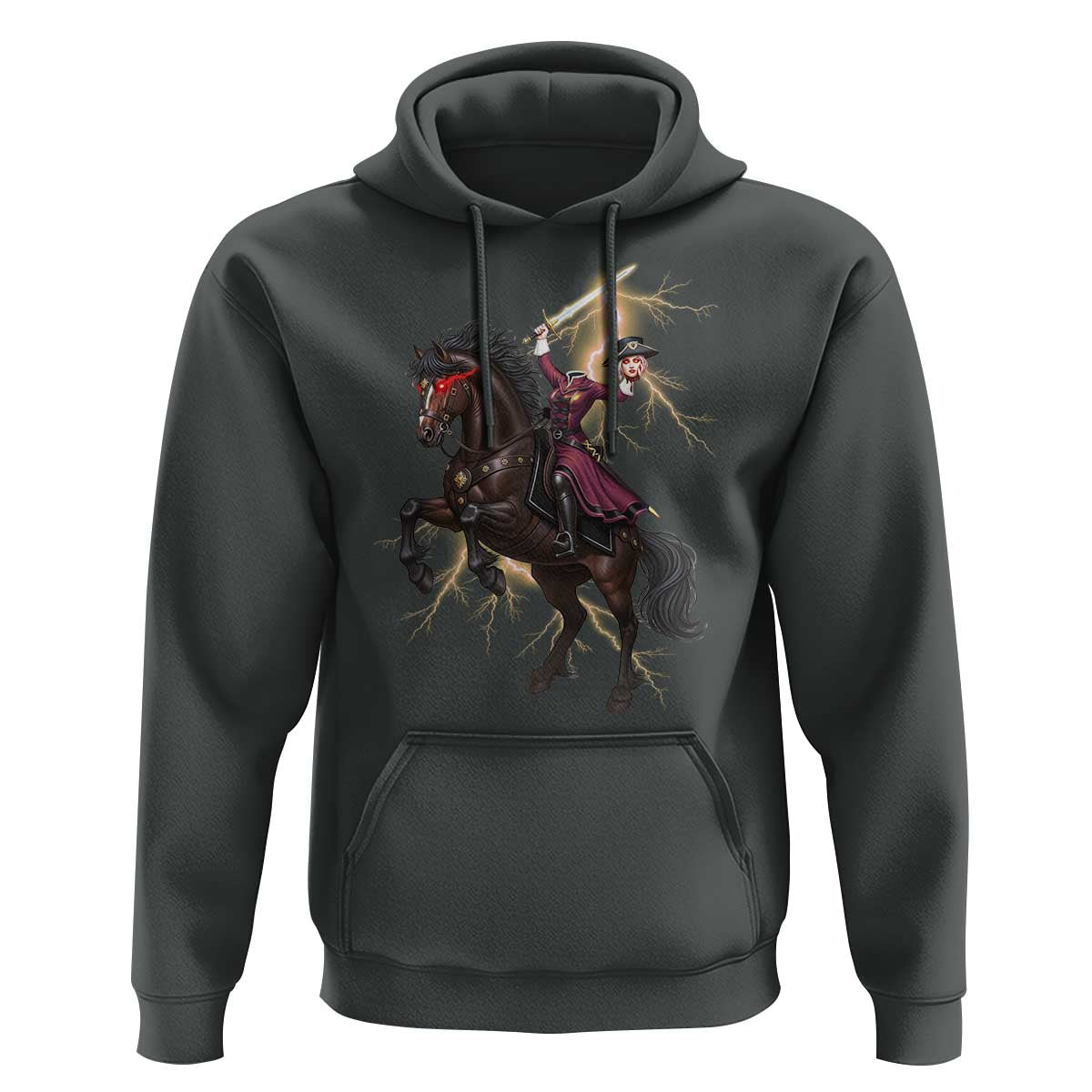 Dullahan Headless Horsewoman Hoodie Gothic Monster Girl Gift - Wonder Print Shop