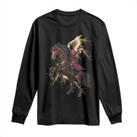 Dullahan Headless Horsewoman Long Sleeve Shirt Gothic Monster Girl Gift - Wonder Print Shop