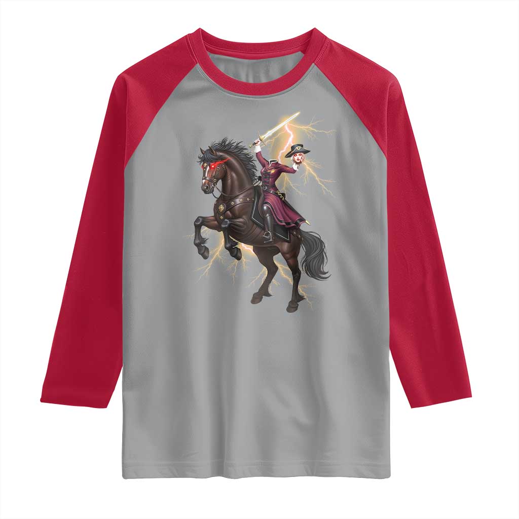 Dullahan Headless Horsewoman Raglan Shirt Gothic Monster Girl Gift - Wonder Print Shop
