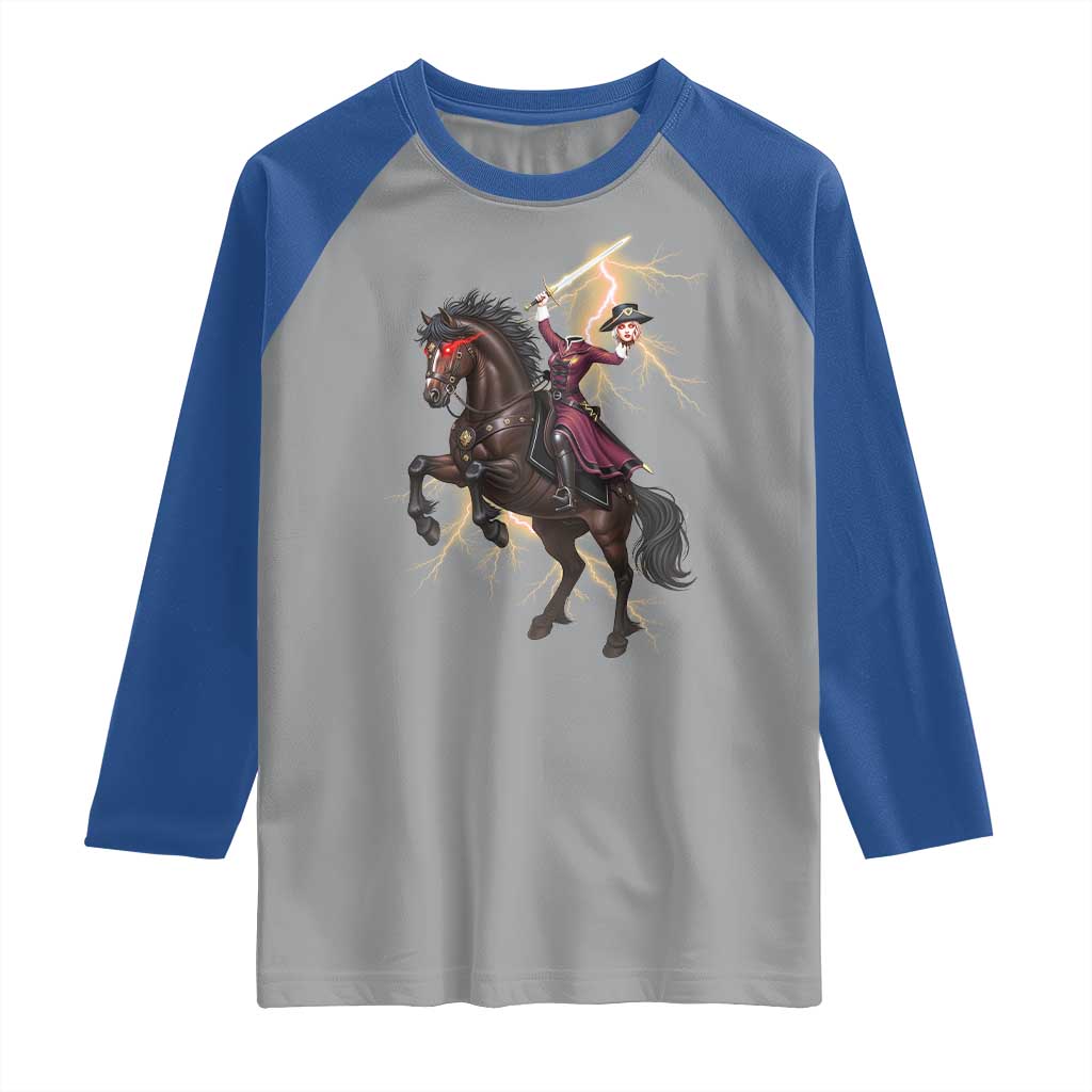 Dullahan Headless Horsewoman Raglan Shirt Gothic Monster Girl Gift - Wonder Print Shop