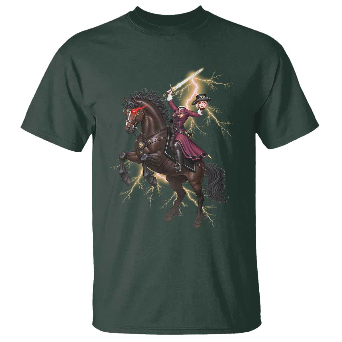 Dullahan Headless Horsewoman T Shirt Gothic Monster Girl Gift - Wonder Print Shop