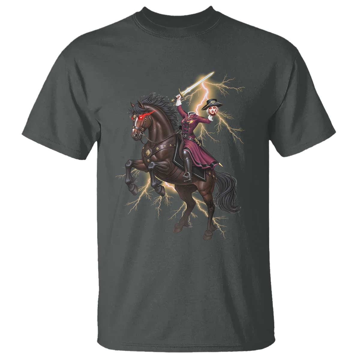 Dullahan Headless Horsewoman T Shirt Gothic Monster Girl Gift - Wonder Print Shop