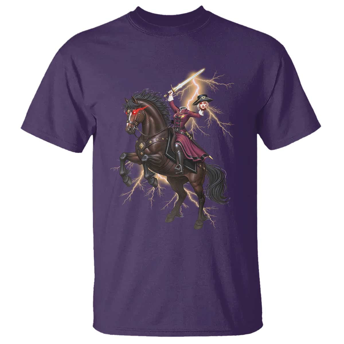 Dullahan Headless Horsewoman T Shirt Gothic Monster Girl Gift - Wonder Print Shop