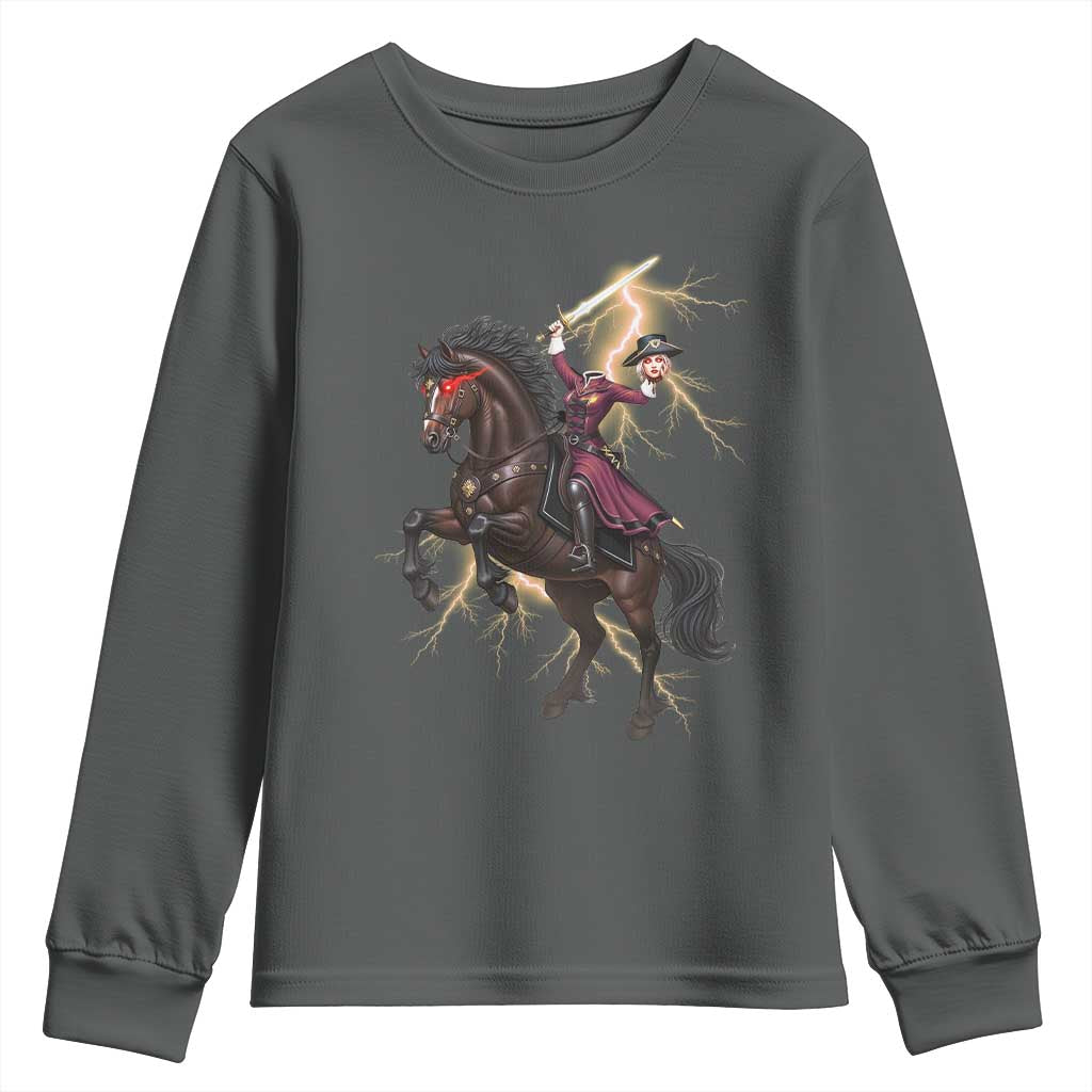 Dullahan Headless Horsewoman Youth Sweatshirt Gothic Monster Girl Gift - Wonder Print Shop