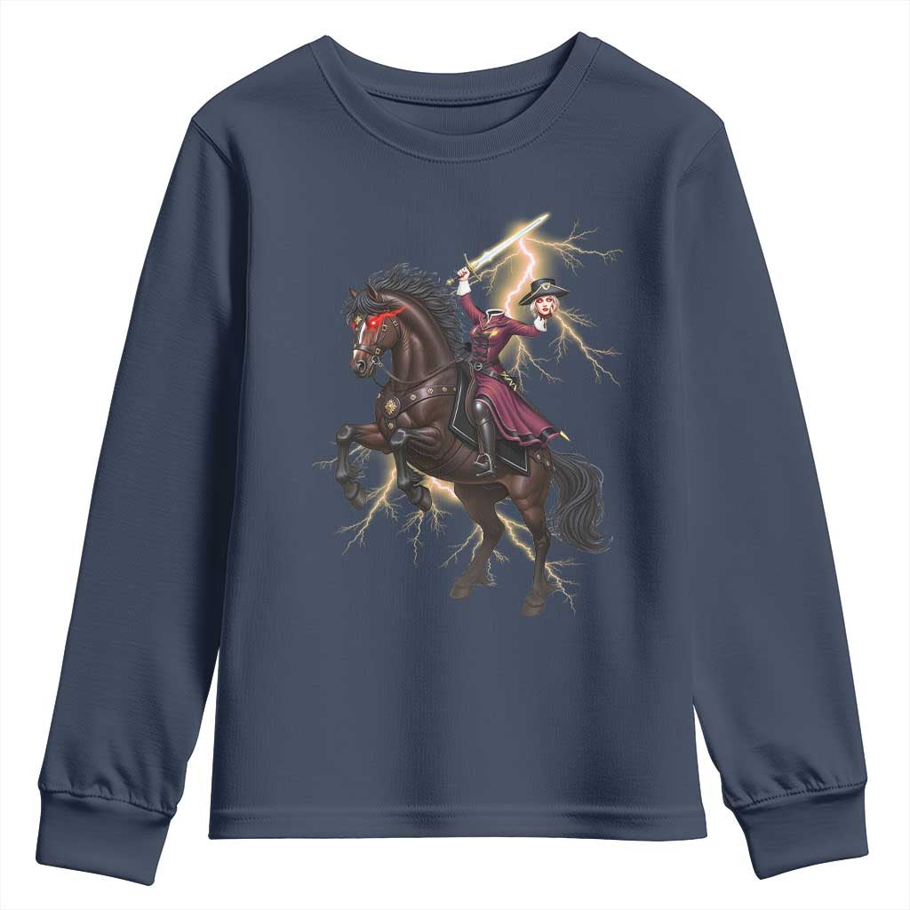 Dullahan Headless Horsewoman Youth Sweatshirt Gothic Monster Girl Gift - Wonder Print Shop