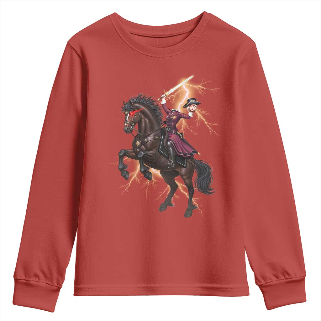 Dullahan Headless Horsewoman Youth Sweatshirt Gothic Monster Girl Gift - Wonder Print Shop