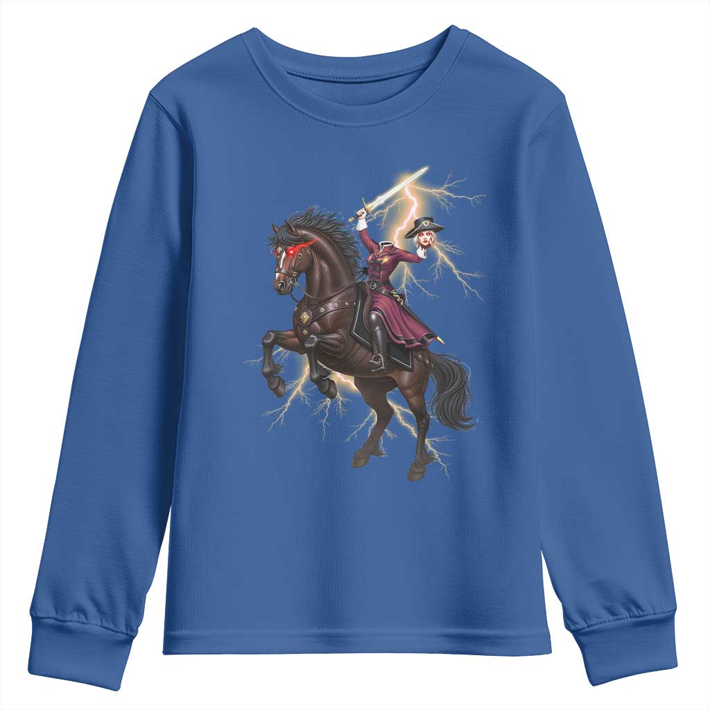Dullahan Headless Horsewoman Youth Sweatshirt Gothic Monster Girl Gift - Wonder Print Shop