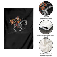 Spooky Skeleton Headless Cowboy Rider Gift Garden Flag - Wonder Print Shop