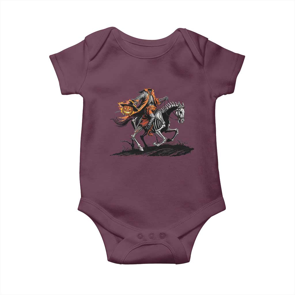 Spooky Skeleton Headless Cowboy Rider Gift Baby Onesie - Wonder Print Shop