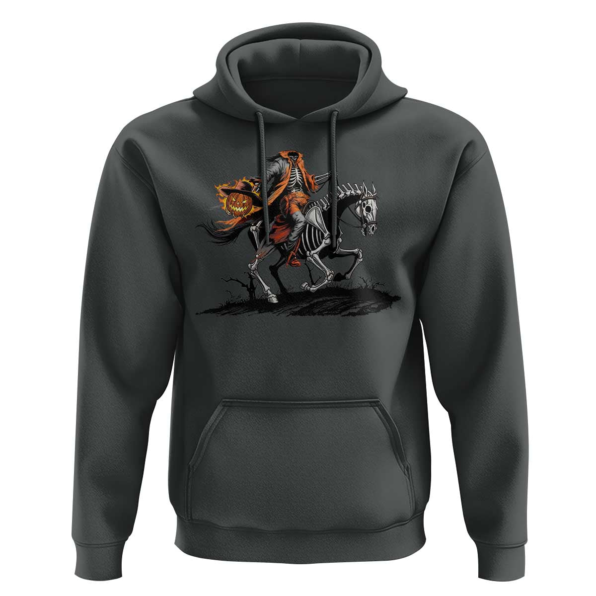 Spooky Skeleton Headless Cowboy Rider Gift Hoodie - Wonder Print Shop