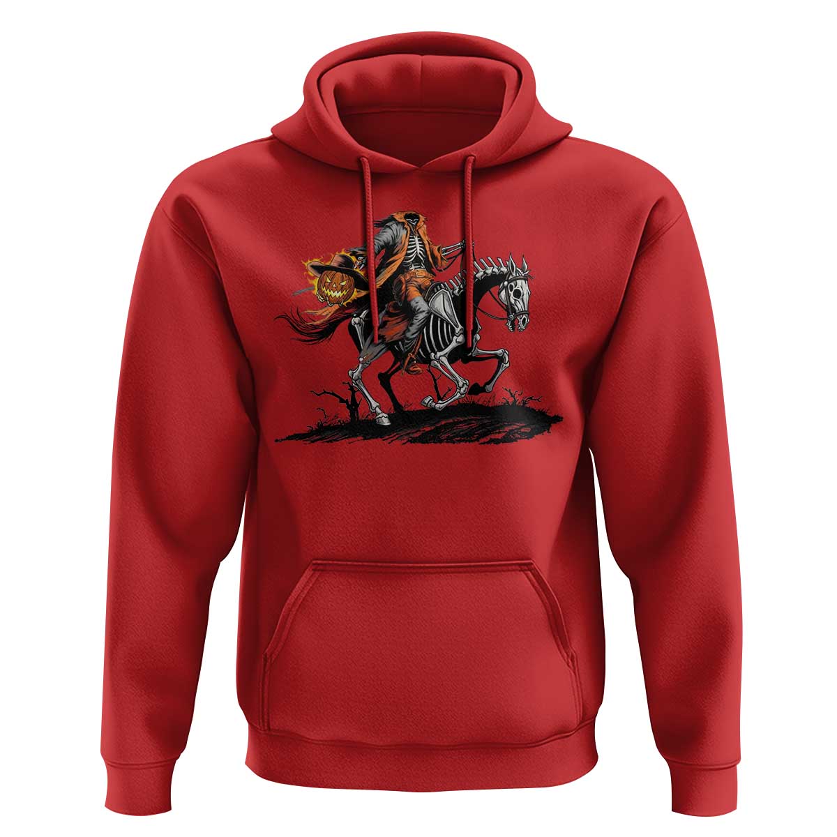 Spooky Skeleton Headless Cowboy Rider Gift Hoodie - Wonder Print Shop