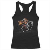 Spooky Skeleton Headless Cowboy Rider Gift Racerback Tank Top - Wonder Print Shop