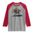 Spooky Skeleton Headless Cowboy Rider Gift Raglan Shirt - Wonder Print Shop