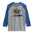 Spooky Skeleton Headless Cowboy Rider Gift Raglan Shirt - Wonder Print Shop