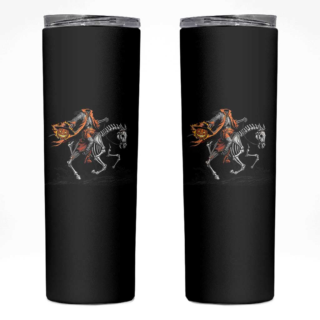 Spooky Skeleton Headless Cowboy Rider Gift Skinny Tumbler