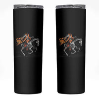 Spooky Skeleton Headless Cowboy Rider Gift Skinny Tumbler