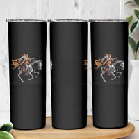 Spooky Skeleton Headless Cowboy Rider Gift Skinny Tumbler