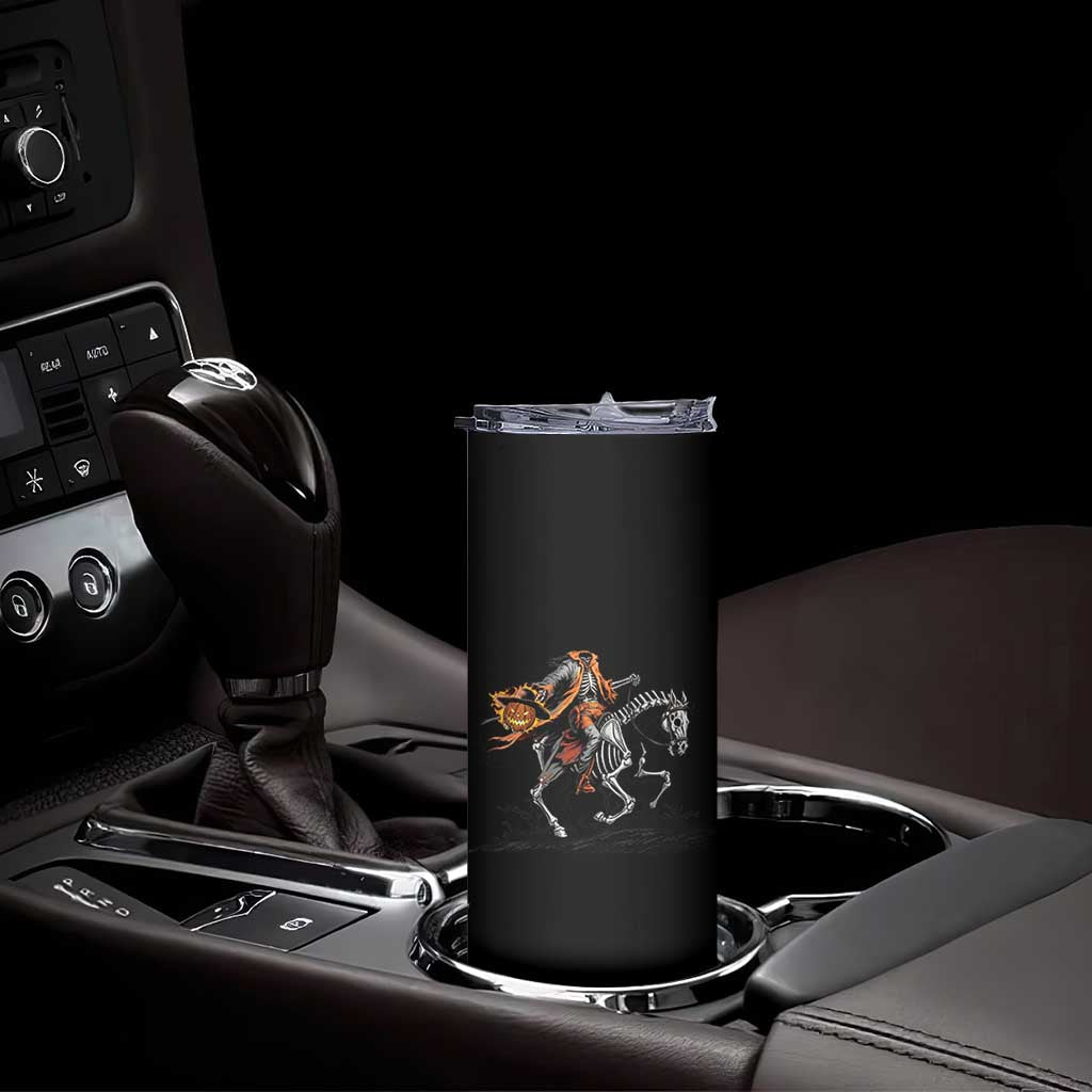 Spooky Skeleton Headless Cowboy Rider Gift Skinny Tumbler