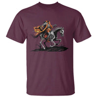 Spooky Skeleton Headless Cowboy Rider Gift T Shirt - Wonder Print Shop