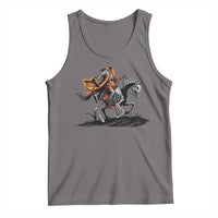 Spooky Skeleton Headless Cowboy Rider Gift Tank Top - Wonder Print Shop
