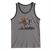 Spooky Skeleton Headless Cowboy Rider Gift Tank Top - Wonder Print Shop