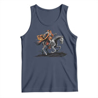 Spooky Skeleton Headless Cowboy Rider Gift Tank Top - Wonder Print Shop