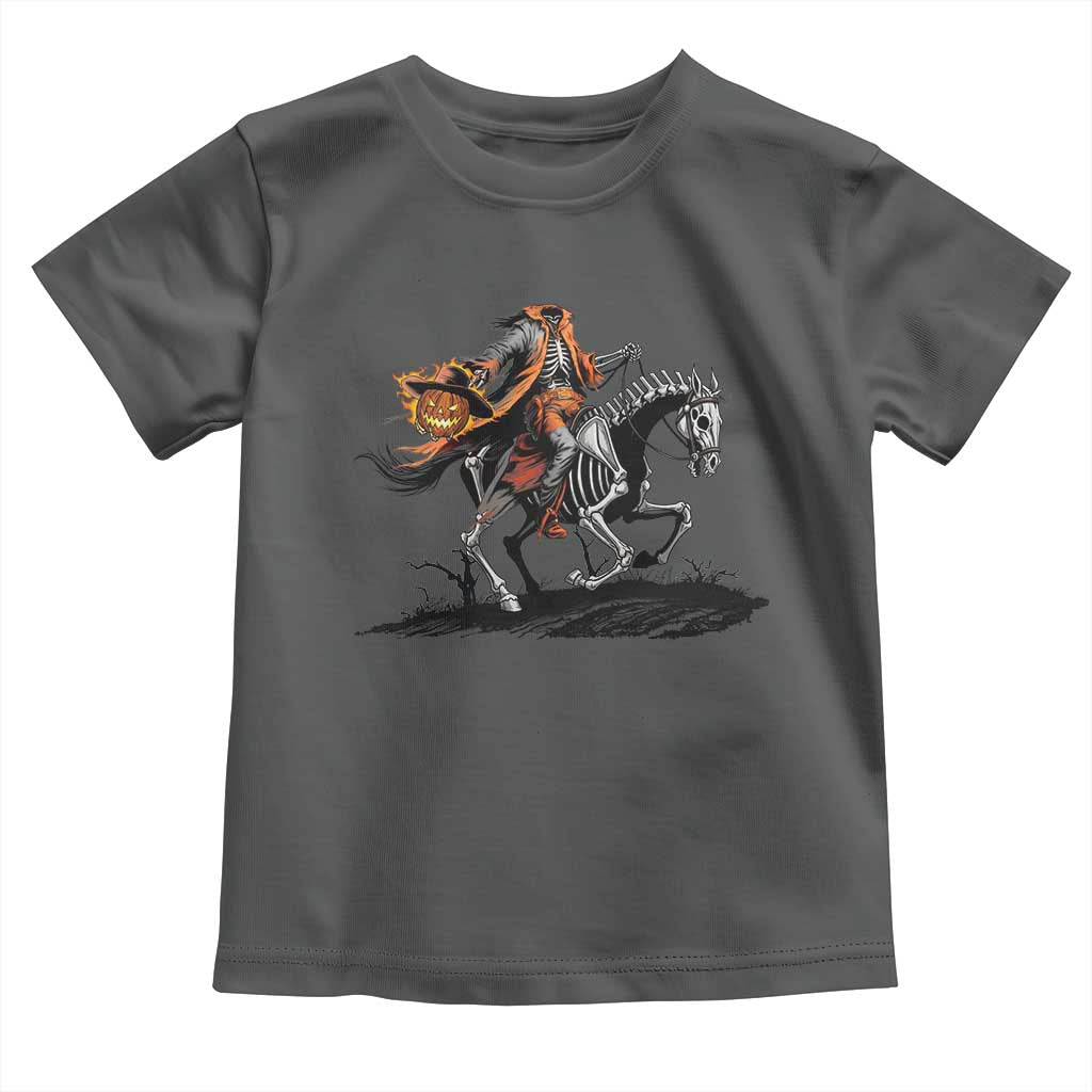 Spooky Skeleton Headless Cowboy Rider Gift Toddler T Shirt - Wonder Print Shop